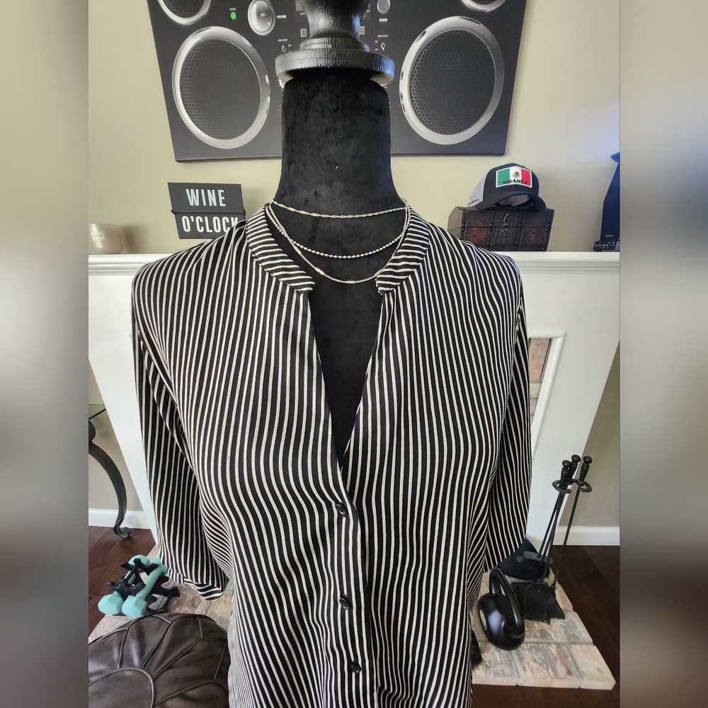 Antilia Femme, striped blouse. Size: Small